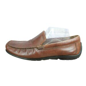 Ecco Classic Brown Leather Slip-On Moccasin Toe Loafer Shoes Size 44 US 11